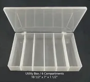 Anglers Image Utility Box (Large with 6 Compartments)