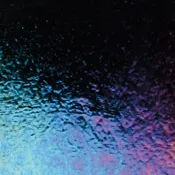 0100 Iridized Black Opalescent Bullseye 90 COE Glass Sheet 10x10" 90COE Fusible