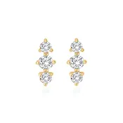 14kt Gold Diamond Lane Studs