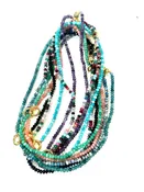 Agate Bead Magic Charm Bar Necklace-17"