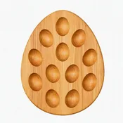 American Made Cherry Wood 12 Deviled Egg Tray In-Stock