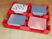 4 Bay or Quad Playing Card Tray: For games requiring more draw/discard piles