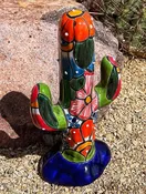 Handcrafted Talavera Saguaro - Standing (1)