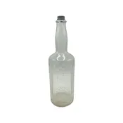Antique Clear Glass Embossed Barbers Bottle