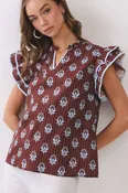 amanda blouse - brown