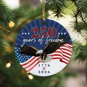 250 Years of Freedom Eagle Ceramic Ornament