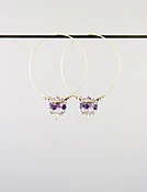 Amethyst Hoop Clusters — Ted Muehling