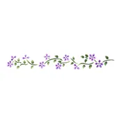 1.5 Inch Floral Border Wall Stencil