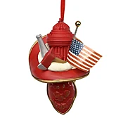 4" Resin Firefighter Helmet Ornament