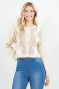 Argyle Cardigan Sweater