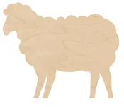 10.5" x 12" Sheep Paintable Maple Wood Shape