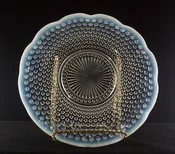 Anchor Hocking Moonstone Opalescent Hobnail Platter, 10 3/4"