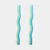 54 Celsius - Wiggle Candles -Mint (2 Pack) - 11" Tapers