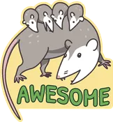 Awesome Possum Sticker