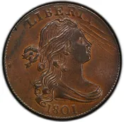 (1458) 1801 1C S-213, R.2 PCGS MS64BN CAC
