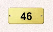 Numbered Tags (100pcs) - Gold Background - Rectangular - 1" x 2.25"
