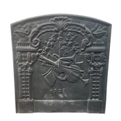 18th Century French Style Antique Cast Iron Megeve Fireback