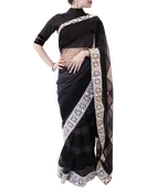 BLACK AND WHITE SAREE