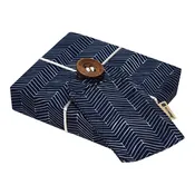 Blue Chevron - Fabric Gift Wrap