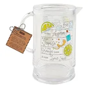 Mud Pie Acrylic Marg Pitcher, 61 oz, CLEAR