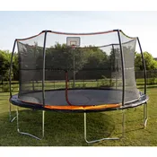 15′ Trampoline 7 Legs / 7 Poles With Universal Basketball Hoop