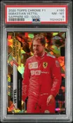 2020 Topps Chrome Sapphire Formula 1 Sebastian Vettel Gold 14/50 PSA 8