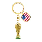 2026 FIFA World Cup 3D Trophy Keychain with Country Flag: USA