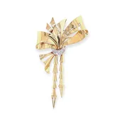 1940s French Ribbon Brooch