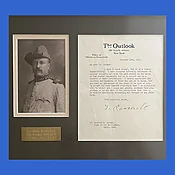 Theodore Roosevelt, Typed Letter Signed, on The Outlook Stationery