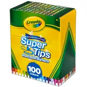 100 CT WASHABLE SUPER TIPS MARKERS