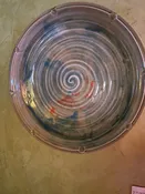 Go Fish, the Winds Show : Subtle Koi Turquoise Platter #79 — Miami Valley Pottery