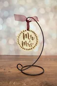 4” Mr. And Mrs. Ornament/ Hand Made, Hand Stamped Gift Tag — POTTERY CREATIONS