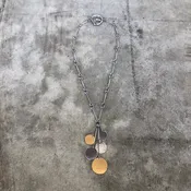 hammered five disc necklace
