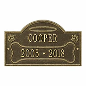 All Dogs Go To Heaven with Antique Brass Finish