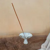Alabaster Glazed Ceramic Incense Holder