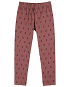 All Over Printed Legging in Poppy Violine