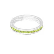 Birthstone Ring August Silver