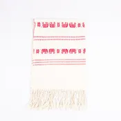 Red Dai Handwoven Table Runner, Elephants