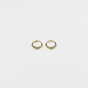 15mm Gradient Beaded Clicker Hoop Earrings