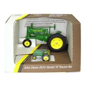 1/16 & 1/43 John Deere 1934 Unstyled Model "A" Tractor Set