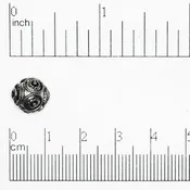 11mm Bali Bead - Made of Pewter - Antique Pewter Finish - Sold Individually - CBS 112