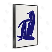 1x | Indigo Reclining Female Figure Wall Art