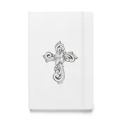 floral cross Hardcover bound notebook