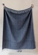 Tartan Blanket Company- Recycled Wool Blanket - Navy Herringbone