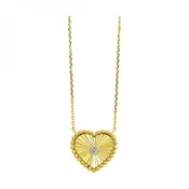 10K Yellow Gold Diamond Heart Pendant