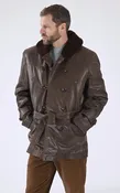 Authentique Canadienne en cuir marron
