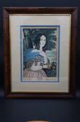 Antique "Eliza" Lithograph - Vintage Framed Art — Simply Rescued