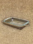 3 QT Pyrex Baker in Woven Holder