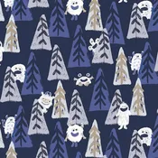 3 Wishes Fabric - Catch Me If You Can - Hide & Seek - Navy - Yardage