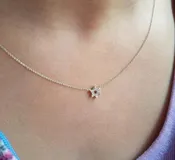 14K Yellow or White Gold and Diamond necklace
